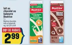 Marché Adonis LAIT AU CHOCOLAT OU BABEURRE BEATRICE | BEATRICE CHOCOLATE MILK OR BUTTERMILK offer