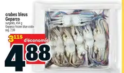 Super C crabes bleus Geparco | Geparco frozen blue crabs offer