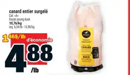 Super C canard entier surgelé | frozen young duck offer