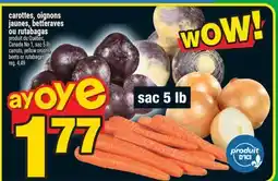 Super C carottes, oignons jaunes, betteraves ou rutabagas | carrots, yellow onions, beets or rutabagas offer