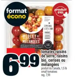 Super C tomates raisins de serre, raisins bio, cerises ou mélangées | small tomatoes offer