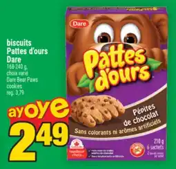 Super C biscuits Pattes d'ours | Dare BearPaws cookies offer