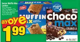 Super C barres Muffin Max Leclerc | Leclerc Muffin Max bars offer
