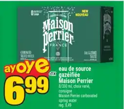 Super C eau de source gazéifiée Maison Perrier | Maison Perrier carbonated spring water offer