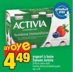 Super C yogourt à boire Danone Activia | Danone Activia drinkable yogurt offer