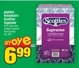 Super C papiers mouchoirs Scotties Supreme | Scotties Supreme facial tissues offer