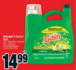 Super C détergent à lessive Gain 4,25 L, Flings 48 un., Tide Pods 42 un. | Gain laundry detergent offer