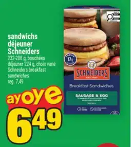 Super C sandwichs déjeuner Schneiders | Schneiders breakfast sandwiches offer