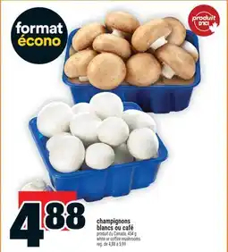 Super C champignons blancs ou café | white or coffee mushrooms offer