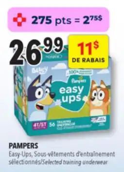 Familiprix Pampers Easy Ups training underwear for boys Size 4-5 (over 37lb) - 66un offer