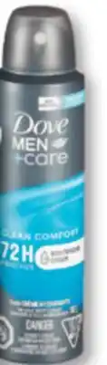 Familiprix Dove Men+Care dry spray antiperspirant Clean Comfort 107g offer