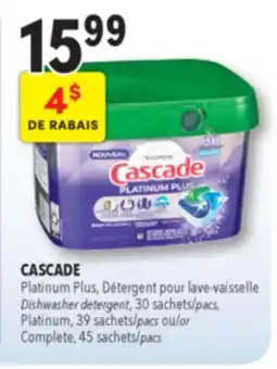 Familiprix Cascade Platinum Plus Actionpacs dishwasher detergent 30un offer