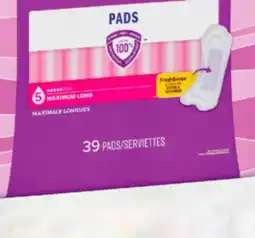 Familiprix Poise long length maximum absorbency pads 39un offer