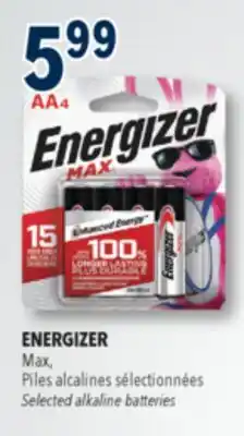 Familiprix Energizer Max AA alkaline battery 4un offer