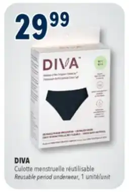 Familiprix Diva reusable period seamless underwear M/L offer