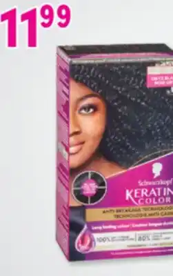 Familiprix Schwarzkopf Keratin Color Rich Even Color Permanent Hair Dye #1.0 Onyx Black offer