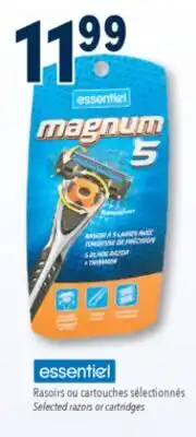 Familiprix Essentiel Magnum 5 blade razor with trimmer + cartridges 2un offer