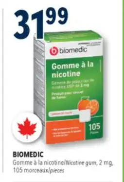 Familiprix Biomedic nicotine polacrilex gum 2mg - Fruit Flavour 105un offer