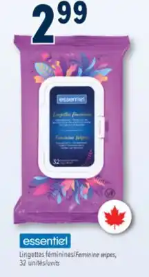 Familiprix Essentiel Feminine Wipes 32un offer