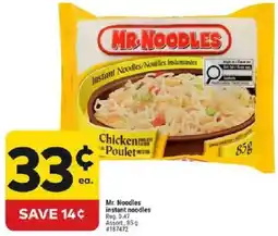 Giant Tiger Mr. Noodles instant noodles chicken offer