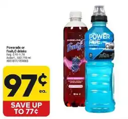 Giant Tiger Powerade or Fruit-o drinks offer