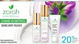 Uniprix Zorah biocosmetiques gamme bioretinol soins anti-taches offer