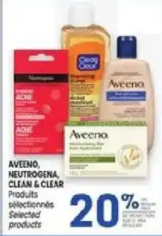 Uniprix Aveeno, Neutrogena, Clean & Clear selected products offer