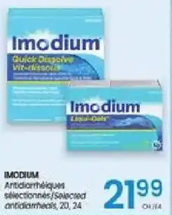 Uniprix Imodium antidiarrhéiques sélectionnées offer