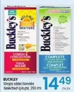 Uniprix Buckley selected syrups offer