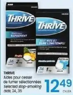 Uniprix Thrive aids pour cesser de fumer sélectionnées offer