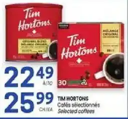 Uniprix Tim Hortons Selected coffees offer