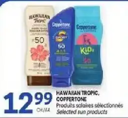 Uniprix Hawaiian Tropic, Coppertone, Coppertone Kid selected sun products offer