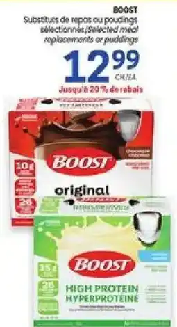 Uniprix Boost selected meal replacements or puddings offer