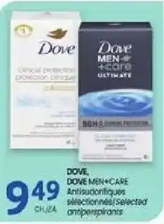 Uniprix Dove Dove Men+Care Antisudorifiques sélectionnés/Selected antiperspirants offer