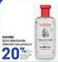 Uniprix Thayers selected care products offer
