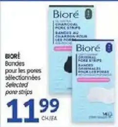 Uniprix Biore bandes pour les pores selectionnees offer
