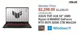 Canada Computers Asus tuf a16 16" amd ryzen 9 8940hx geforce rtx 5070 32gb 1tb win11h offer
