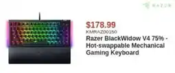 Canada Computers Razer BlackWidow V4 75% - Hot-swappable Mechanical Gaming Keyboard offer