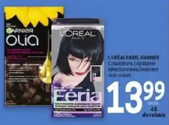 L'oreal paris, garnier colorations capillaires selectionnees/selected hair colors