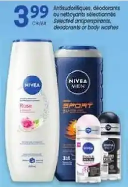 Uniprix Selected antiperspirants, deodorants or body washes offer