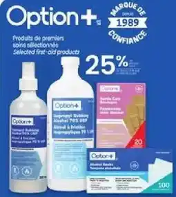 Uniprix Option+ selected first-aid products offer