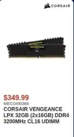 Canada Computers Corsair vengeance lpx 32gb 2x16gb ddr4 3200mhz cl16 udimm offer