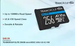 Canada Computers Teamgroup elite 256gb microsdxc uhs-i u3 a1 v30 offer