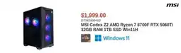 Canada Computers msi codex z2 amd ryzen 7 8700f rtx 5060ti offer