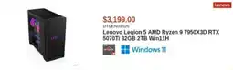 Canada Computers Lenovo Legion 5 AMD Ryzen 9 7950X3D RTX 5070Ti 32GB 2TB Win11H offer