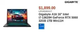 Canada Computers Gigabyte A16 16" Intel i7-13620H GeForce RTX 5060 32GB 1TB Win11H offer