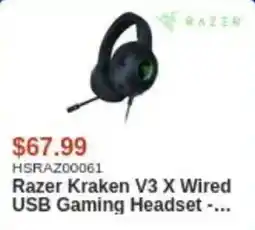 Canada Computers Razer Razer Kraken V3 X Wired USB Gaming Headset offer