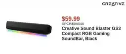 Canada Computers Creative Compact RGB Gaming SoundBar, Black offer