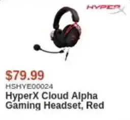 Canada Computers HyperX Cloud Alpha Gaming Headset, Red offer