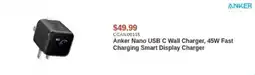 Canada Computers Anker Nano USB C Wall Charger, 45W Fast Charging Smart Display Charger offer